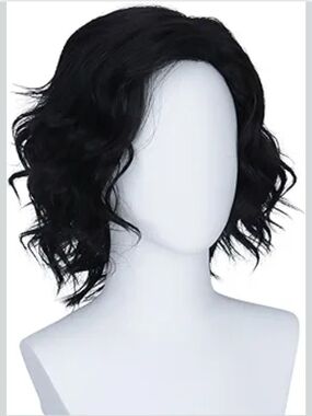 Black Curly Wig Men Short Hair Wig Male Cosplay Costume Party Accessories